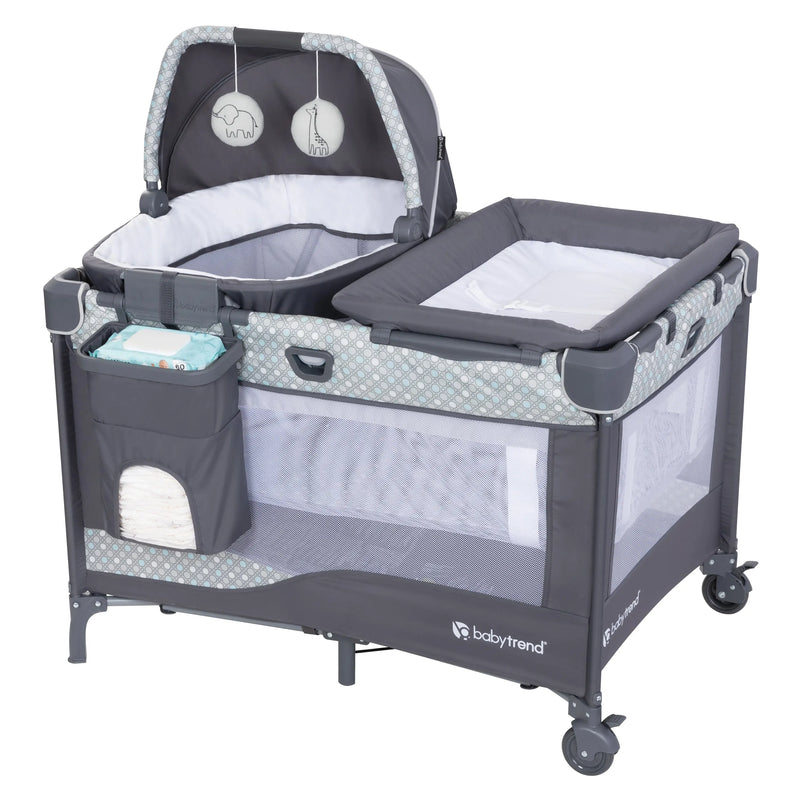 Baby Trend Nursery Den Playard with Rocking Cradle