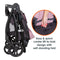 Baby Trend Tango Stroller easy and quick center lift to fold design with self standing fold