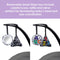 Baby Trend NuMotion Infinity Swing removable Smart Steps toys include colorful icons, rattle, and mirror