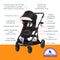 Morph Single to Double Modular Stroller Travel System with EZ-Lift™ PLUS Infant Car Seat in Madrid Tan (International)