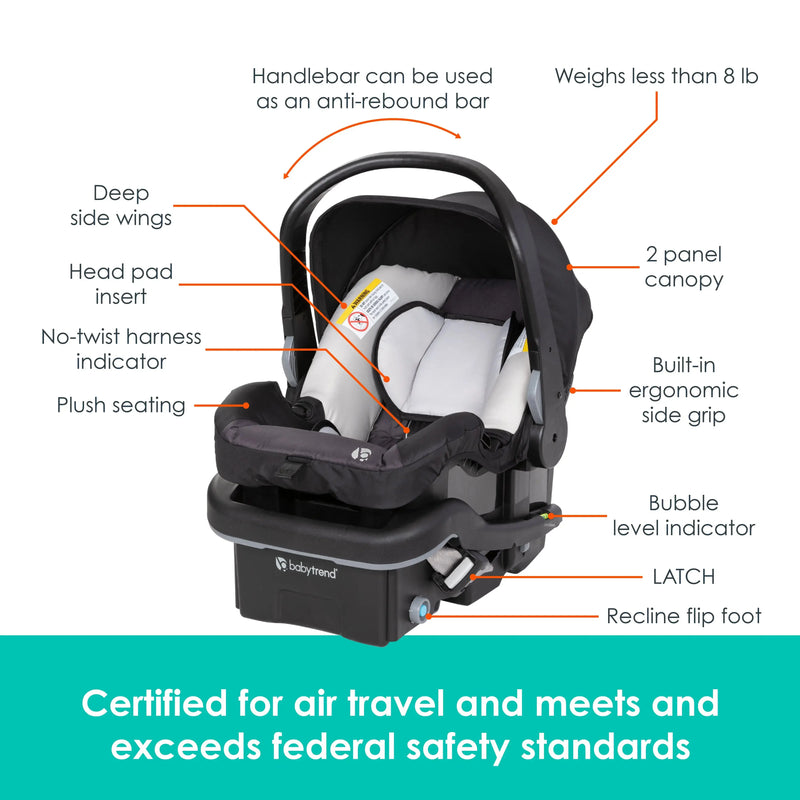 Morph Single to Double Modular Stroller Travel System with EZ-Lift™ PLUS Infant Car Seat in Madrid Tan (International)