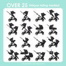 Load image into gallery viewer, Morph Single to Double Modular Stroller Travel System with EZ-Lift™ PLUS Infant Car Seat in Madrid Tan (International)