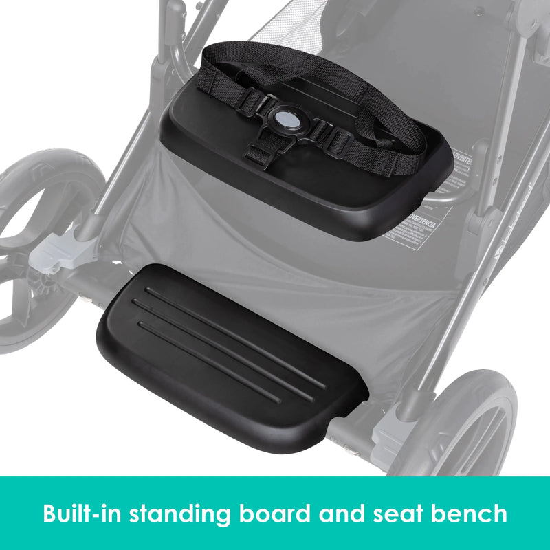 Morph Single to Double Modular Stroller Travel System with EZ-Lift™ PLUS Infant Car Seat in Madrid Tan (International)