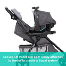 Load image into gallery viewer, Baby Trend EZ Ride SE Stroller Secure-Lift infant car seat easily attaches to stroller
