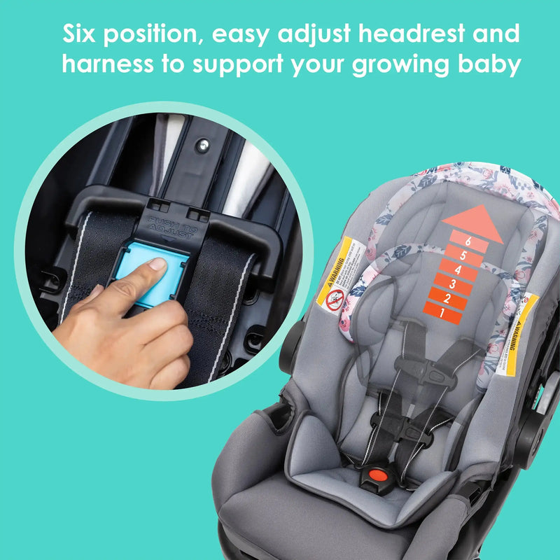 Baby Trend Secure-Lift Infant Car Seat six position easy adjust headrest
