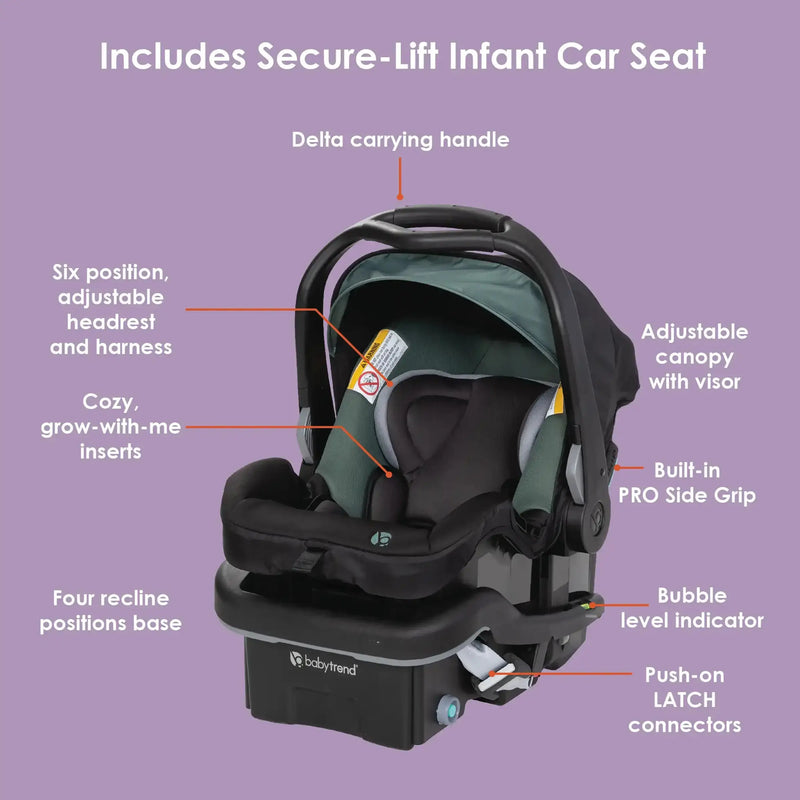 Baby Trend EZ Ride SE Stroller Travel System with Secure-Lift Infant Car Seat