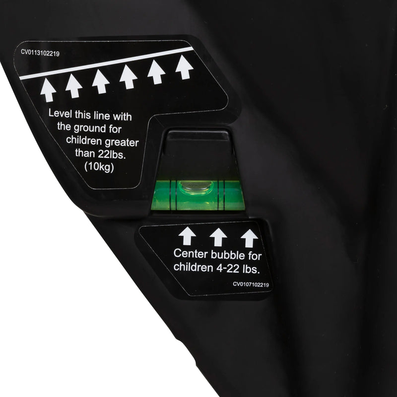 Bubble level indicator on the Baby Trend Trooper Convertible Car Seat