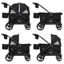 Load image into gallery viewer, Expedition® 2-in-1 Stroller Wagon PLUS in Ultra Black (International)
