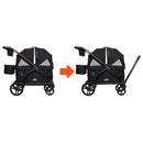 Load image into gallery viewer, Expedition® 2-in-1 Stroller Wagon PLUS in Ultra Black (International)