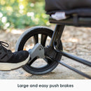 Load image into gallery viewer, Large and easy push brakes of the Baby Trend Expedition LTE 2-in-1 Stroller Wagon