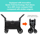 Load image into gallery viewer, Baby Trend Quest 3-in-1 Stroller Wagon is equipped with innovative quick-fold technology that allows for a 30% more compact fold