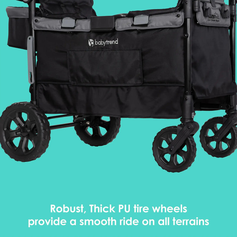 Baby Trend Quest 3-in-1 Stroller Wagon robust thick PU tire wheels