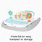 Folds flat for easy transport or storage of the Smart Steps by Baby Trend Dine N’ Play 3-in-1 Feeding Walker