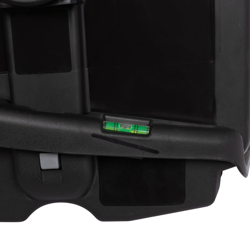 Bubble level indicator on the base of the Baby Trend EZ-Lift PLUS Infant Car Seat with Cozy Cover