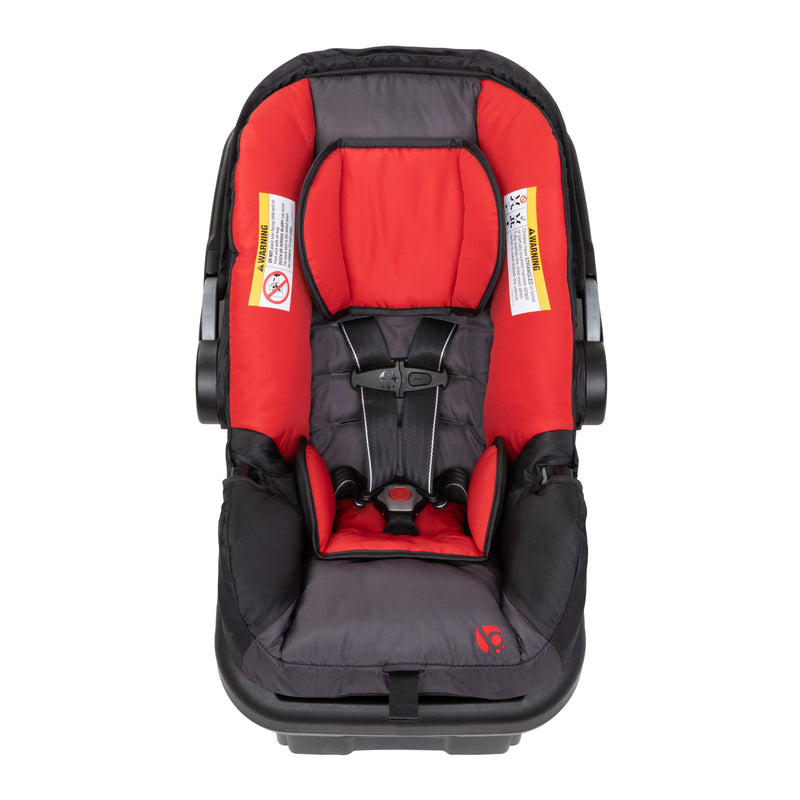 View of the seat pad and 5-point seat harness on the Baby Trend EZ-Lift PLUS Infant Car Seat