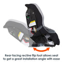 Load image into gallery viewer, Rear-facing recline flip foot allows seat to get a great installation angle with ease on the Baby Trend Trooper 3-in-1 Convertible Car Seat