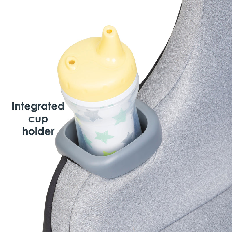 Integrated child cup holder on the Baby Trend Trooper 3-in-1 Convertible Car Seat