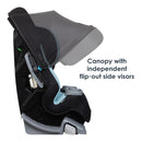 Load image into gallery viewer, Cover Me™ 4-in-1 Convertible Car Seat in Desert Blue canopy flip-out side visors