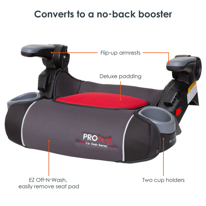 Baby Trend PROtect 2-in-1 Folding Booster Car Seat converts to a no-back booster