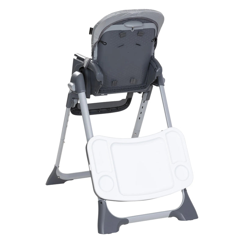 Child tray storage in the back of the Baby Trend Sit Right 2.0 3-in-1 High Chair