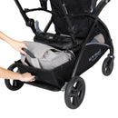 Load image into gallery viewer, Sit N’ Stand 5-in-1 Shopper Plus Stroller has large storage basket with rear access