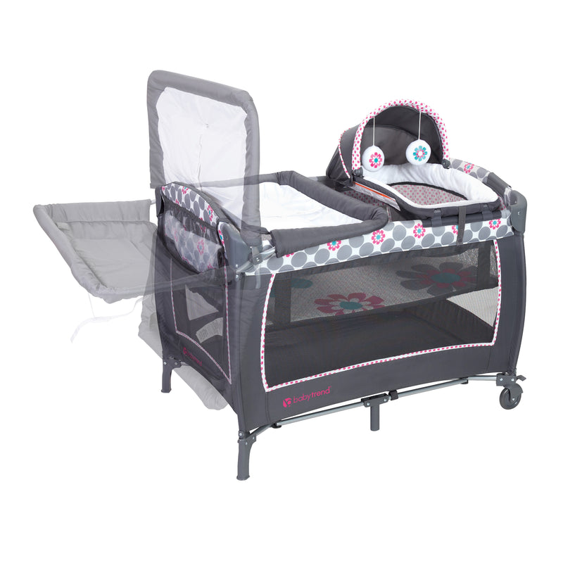 Baby Trend Lil' Snooze Deluxe II Nursery Center Playard with changing table that flips away