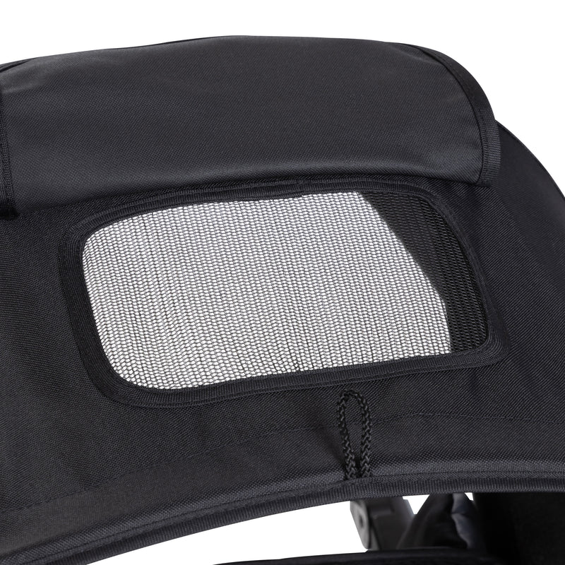 Peek-a-boo window on the canopy of the Baby Trend Sit N Stand 5-in-1 Shopper Stroller