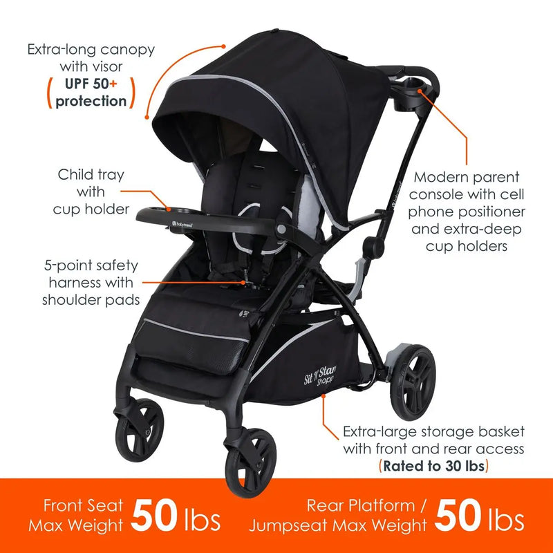 Baby Trend Sit N Stand 5-in-1 Shopper Stroller