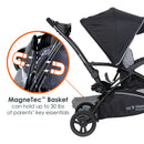 Load image into gallery viewer, Baby Trend Sit N Stand 5-in-1 Shopper Stroller MagneTec basket can hold up to 30 lb of parent's key essentials