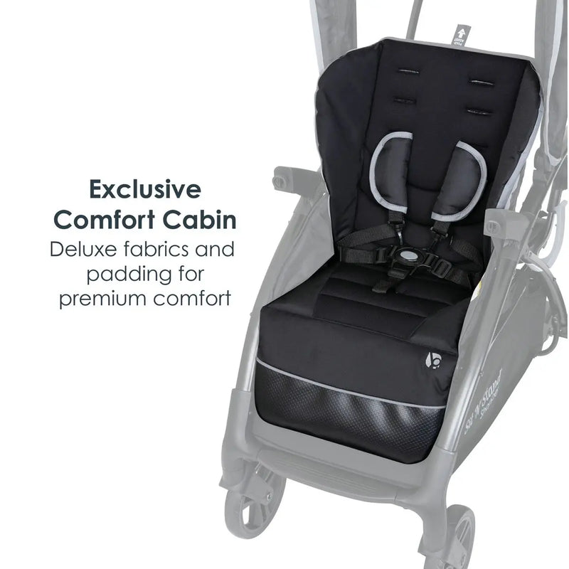 Baby Trend Sit N Stand 5-in-1 Shopper Stroller comfort cabin deluxe fabrics and padding for premium comfort