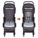 Load image into gallery viewer, Baby Trend Sonar Seasons Stroller from backrest cover down to backrest cover revealed for air flow mesh