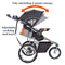 Baby Trend Pathway 35 Jogging Stroller Travel System with fully ratcheting canopy and adjustable reclining seat back