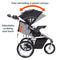 Baby Trend Pathway 35 Jogging Stroller Travel System with fully ratcheting canopy and adjustable reclining seat back