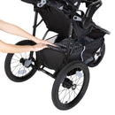 Load image into gallery viewer, Extra large storage basket on the Baby Trend Expedition DLX Jogger Travel System