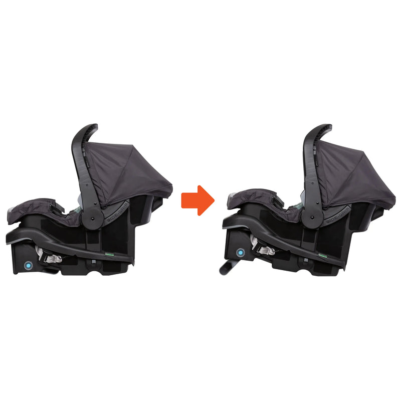 Reclining flip foot on the base of Baby Trend EZ-Lift 35 PLUS Infant Car Seat