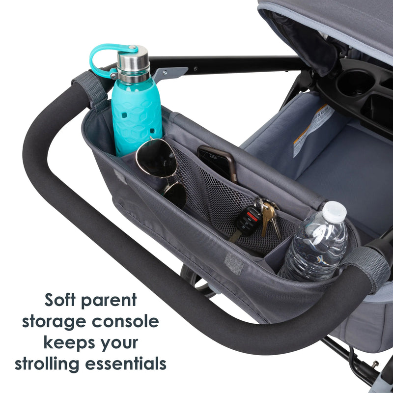 Baby Trend Expedition 2-in-1 Stroller Wagon PLUS with soft parent storage console keeps your strolling essentials