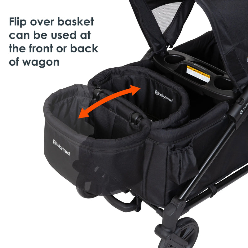 Baby Trend Expedition 2-in-1 Stroller Wagon PLUS includes flip over basket that can be used at the front or back of wagon