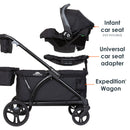 Load image into gallery viewer, Baby Trend Expedition 2-in-1 Stroller Wagon PLUS Baby Trend Expedition 2-in-1 Stroller Wagon PLUS includes universal infant car seat adapter