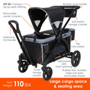 Load image into gallery viewer, MUV by Baby Trend Expedition 2-in-1 Stroller Wagon PRO details for two children
